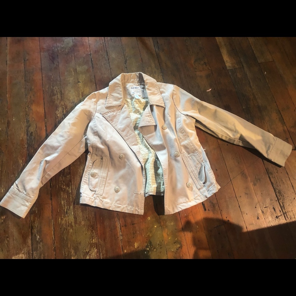 Old navy coat with waist belt